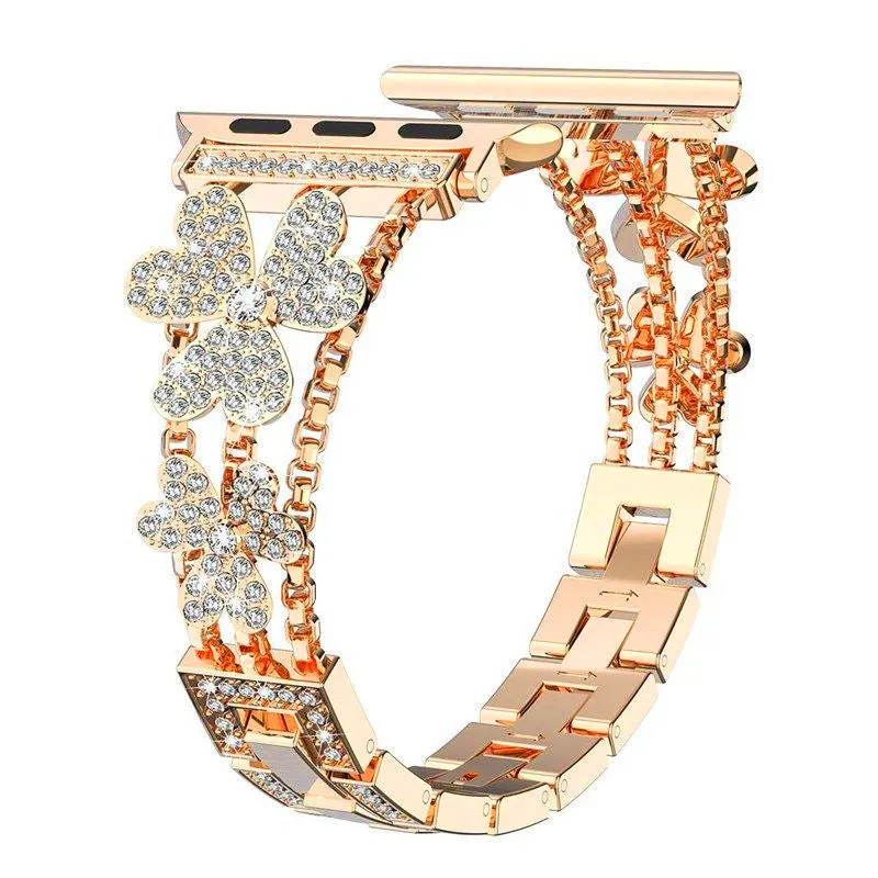 Tikband Stylish Clover Diamond Watch Band For Apple Watch