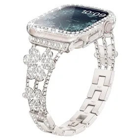 Tikband Stylish Clover Diamond Watch Band For Apple Watch