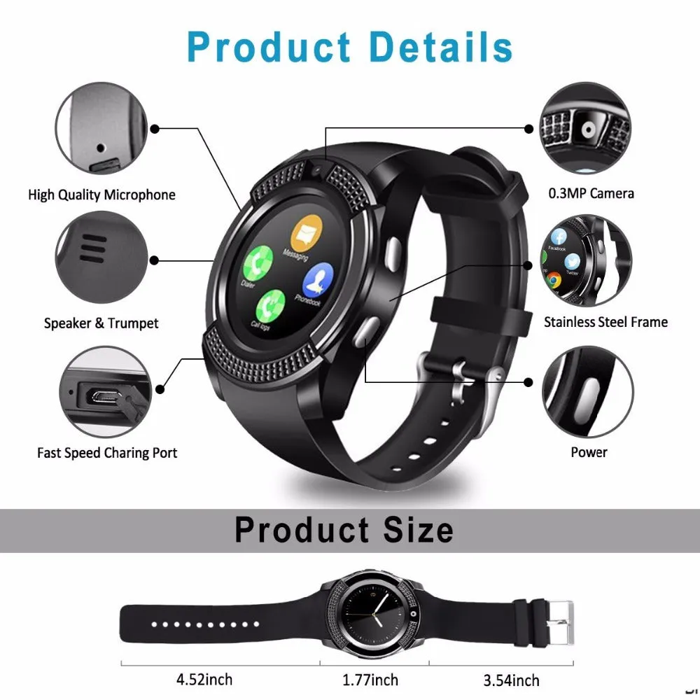 TRENDY  ANDROID TOUCH SCREEN SMART WATCH