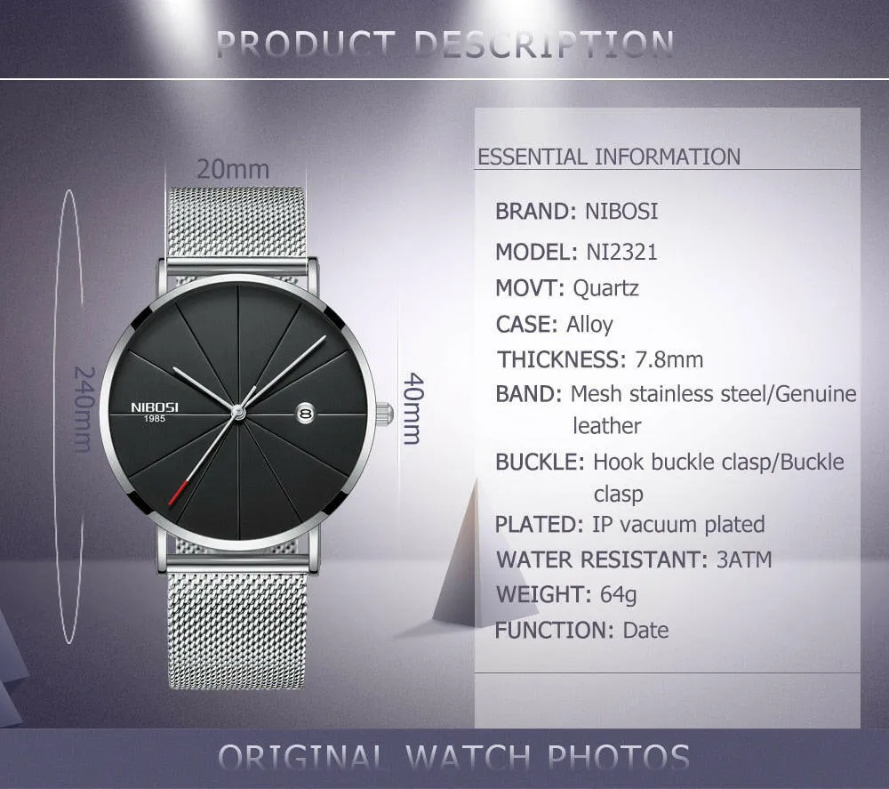 Ultra Thin Fashion Men’s Watch