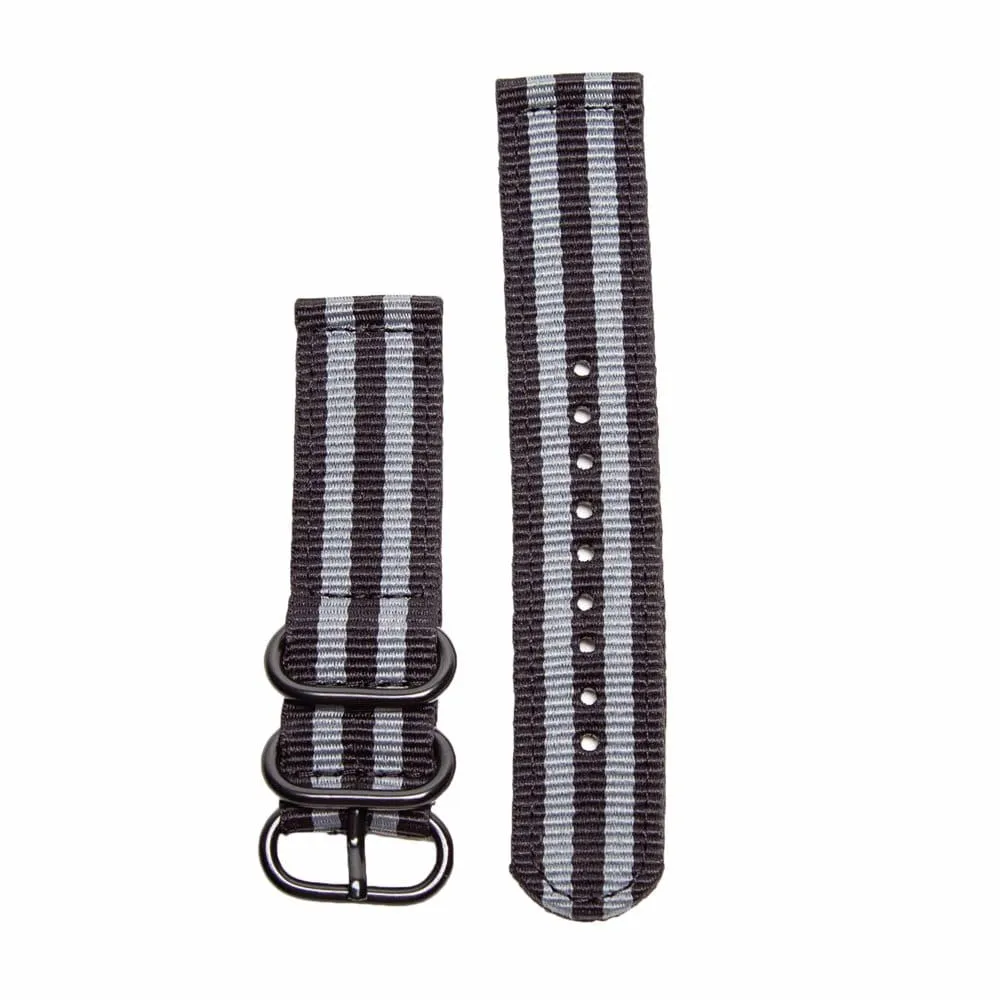 Universal 20mm Nylon Watch Strap - Black