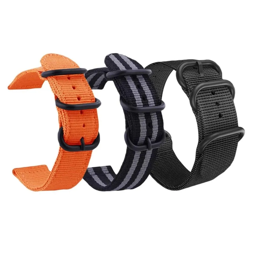 Universal 20mm Nylon Watch Strap - Black
