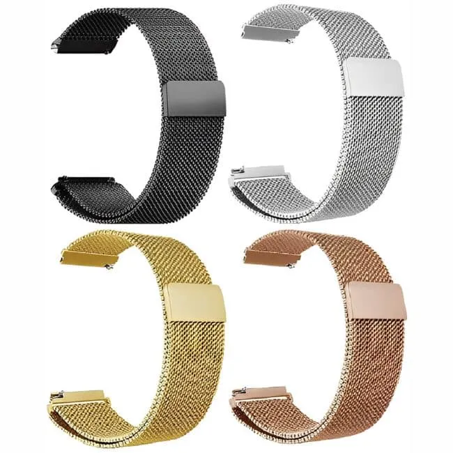 universal 22mm replacement Milanese strap - Black (S/M)