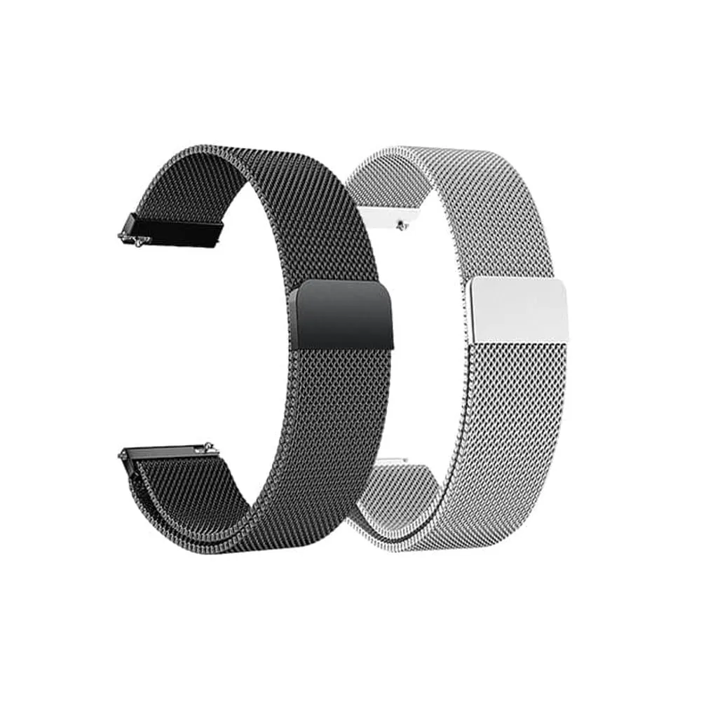 universal 22mm replacement Milanese strap - Black (S/M)