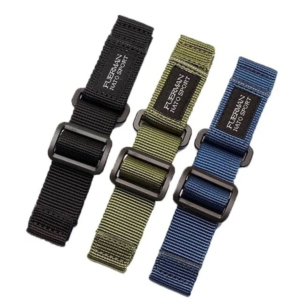 Universal Nylon Replacement Strap 20mm - Black