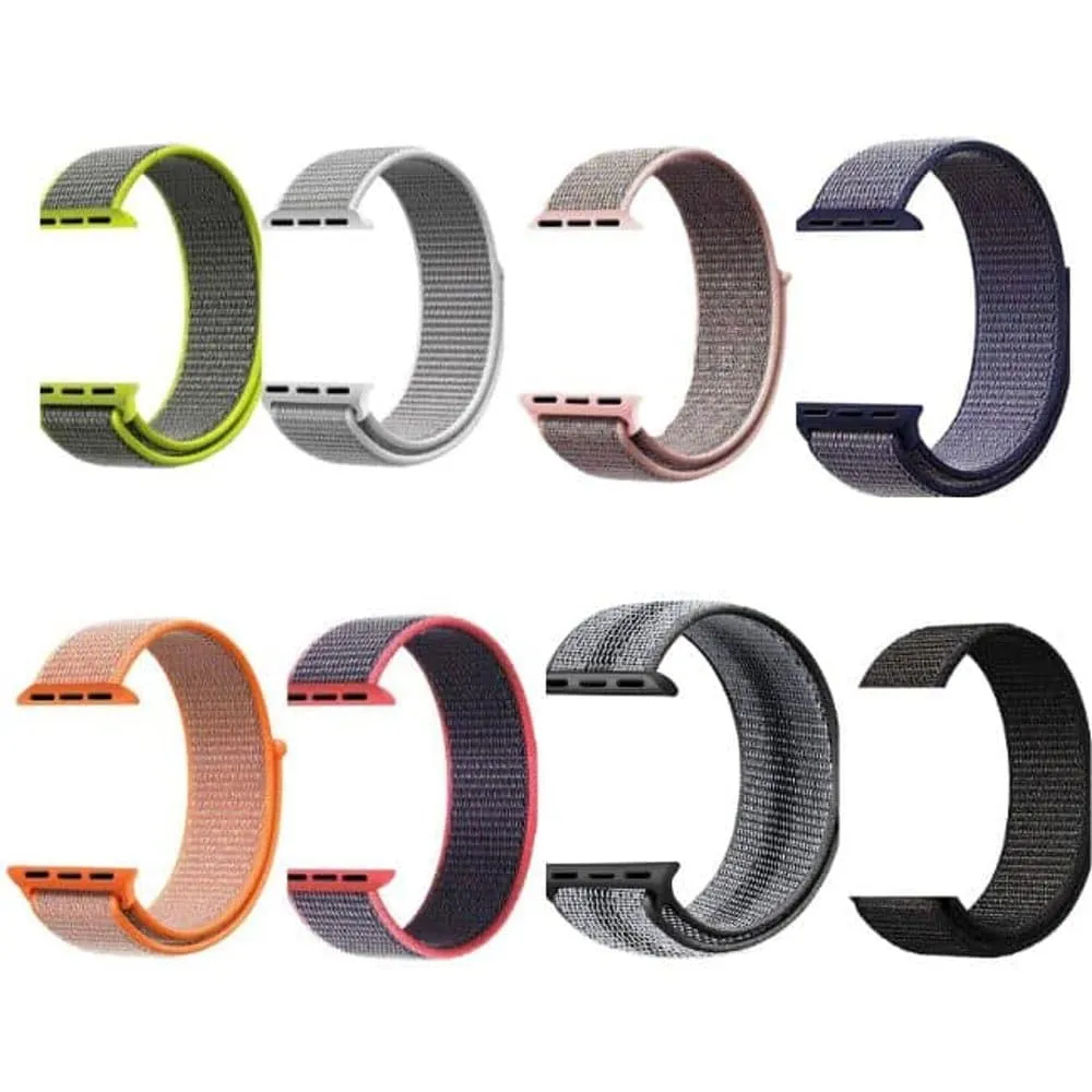 Velcro Nylon Strap for 42/44/45/49mm Apple Watch- Pink Sand