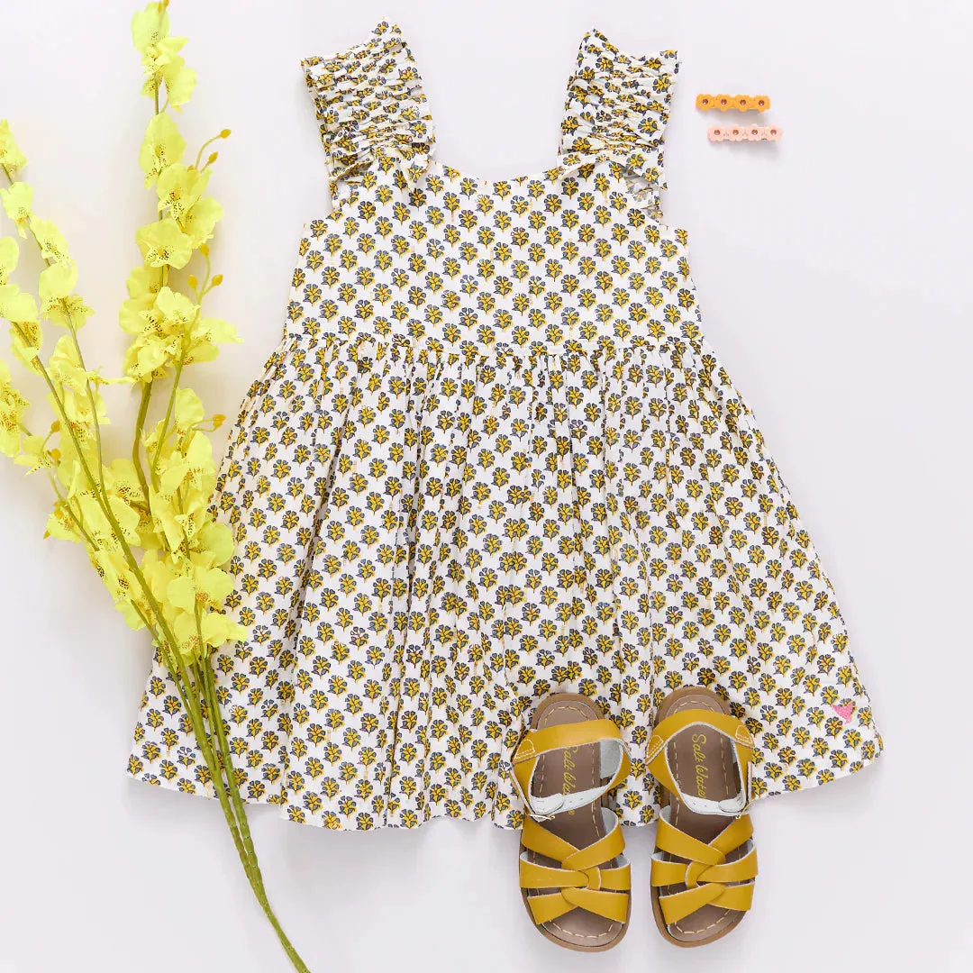 Via Dress - Yellow Lisbon Ditsy