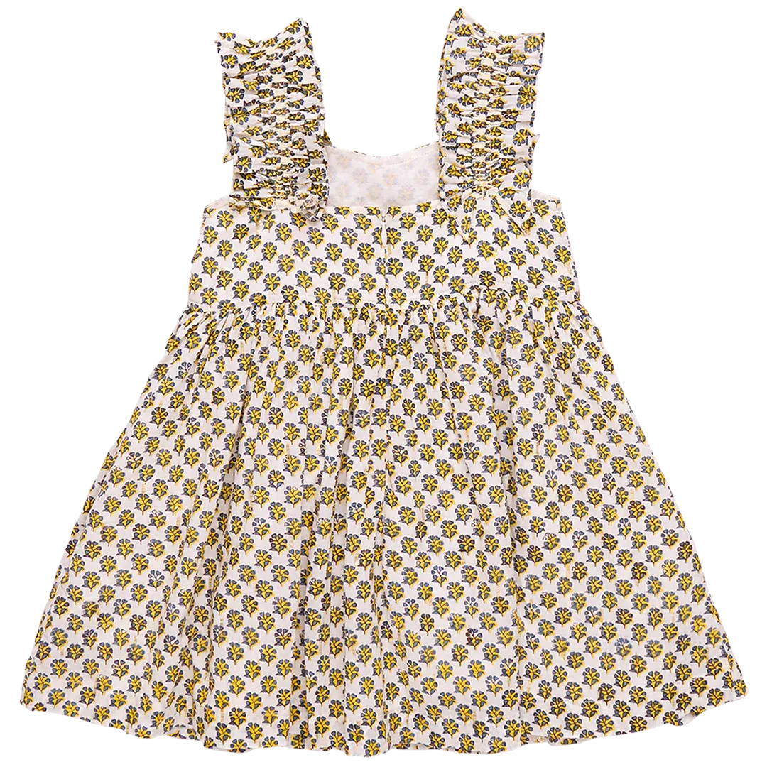 Via Dress - Yellow Lisbon Ditsy