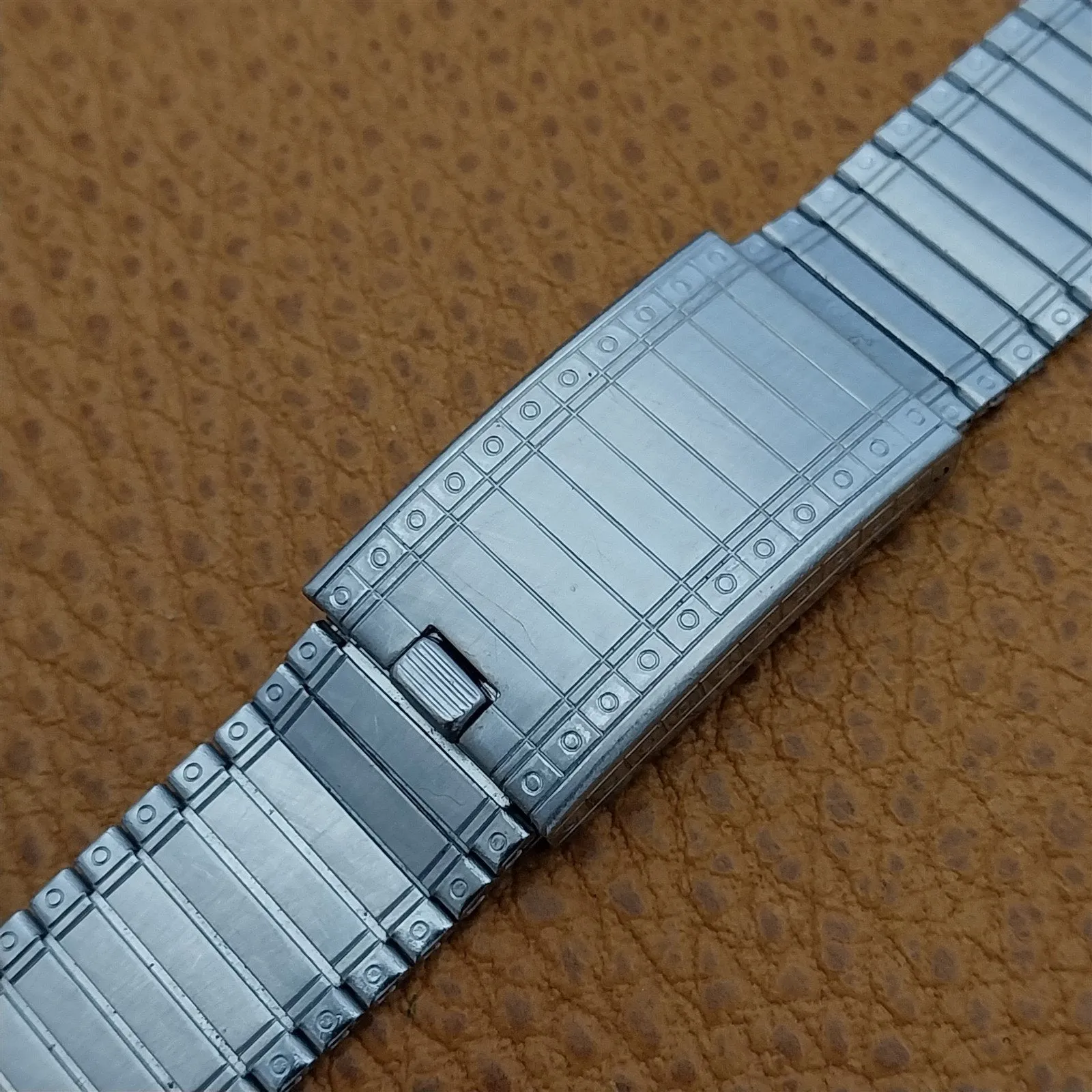 Vintage 5/8" 1920s-1930s Chrome Plated Art Deco Coat of Mail Unused Watch Band