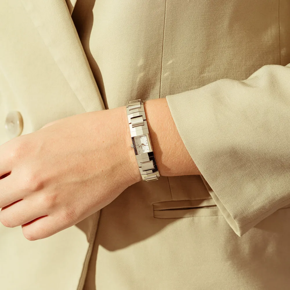 Vintage Alfred Dunhill Stainless Steel Faceted Watch