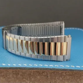 Vintage Speidel Stainless & Gold-Tone 18mm 19mm 20mm Classic 1970s Watch Band