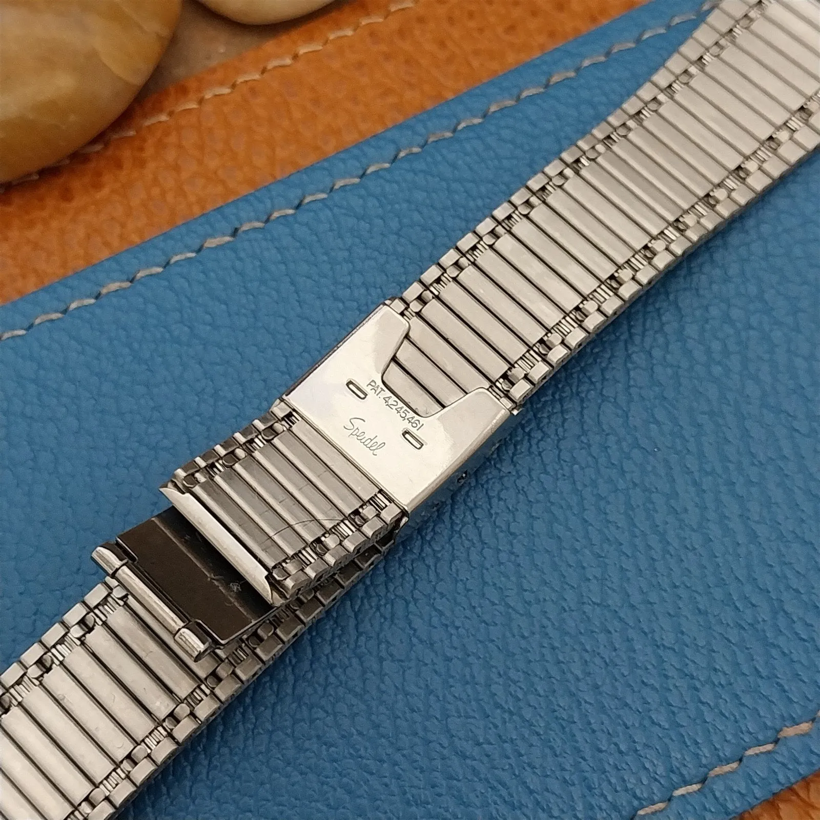 Vintage Speidel Stainless & Gold-Tone 18mm 19mm 20mm Classic 1970s Watch Band