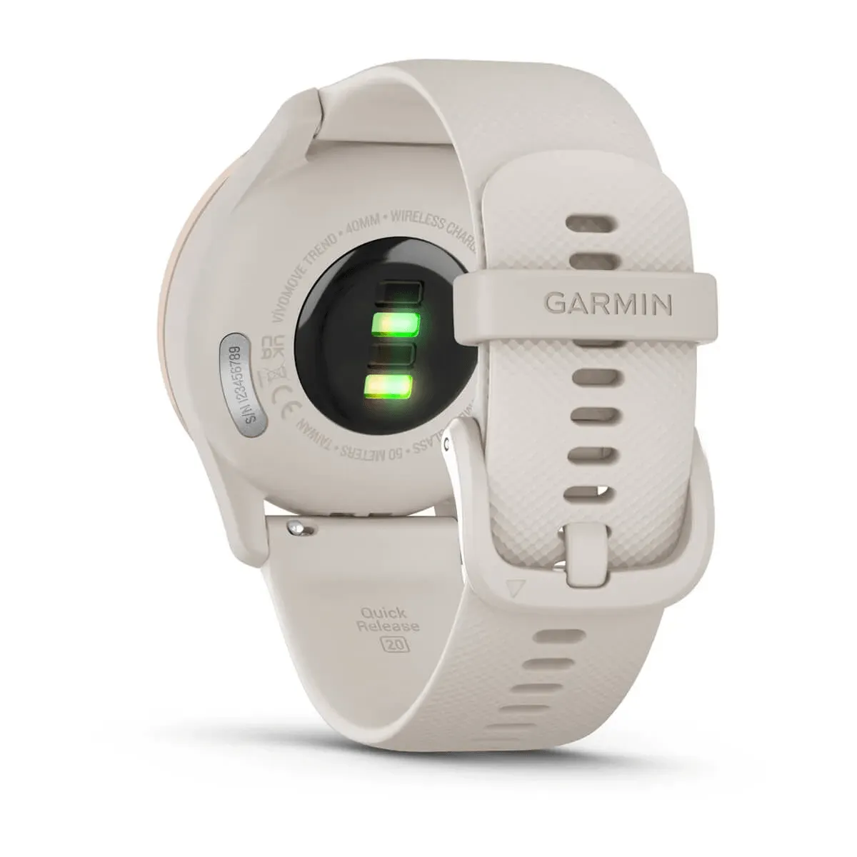 vívomove® Trend - Cream Gold Stainless Steel Bezel with French Grey Case and Silicone Band - 010-02665-01