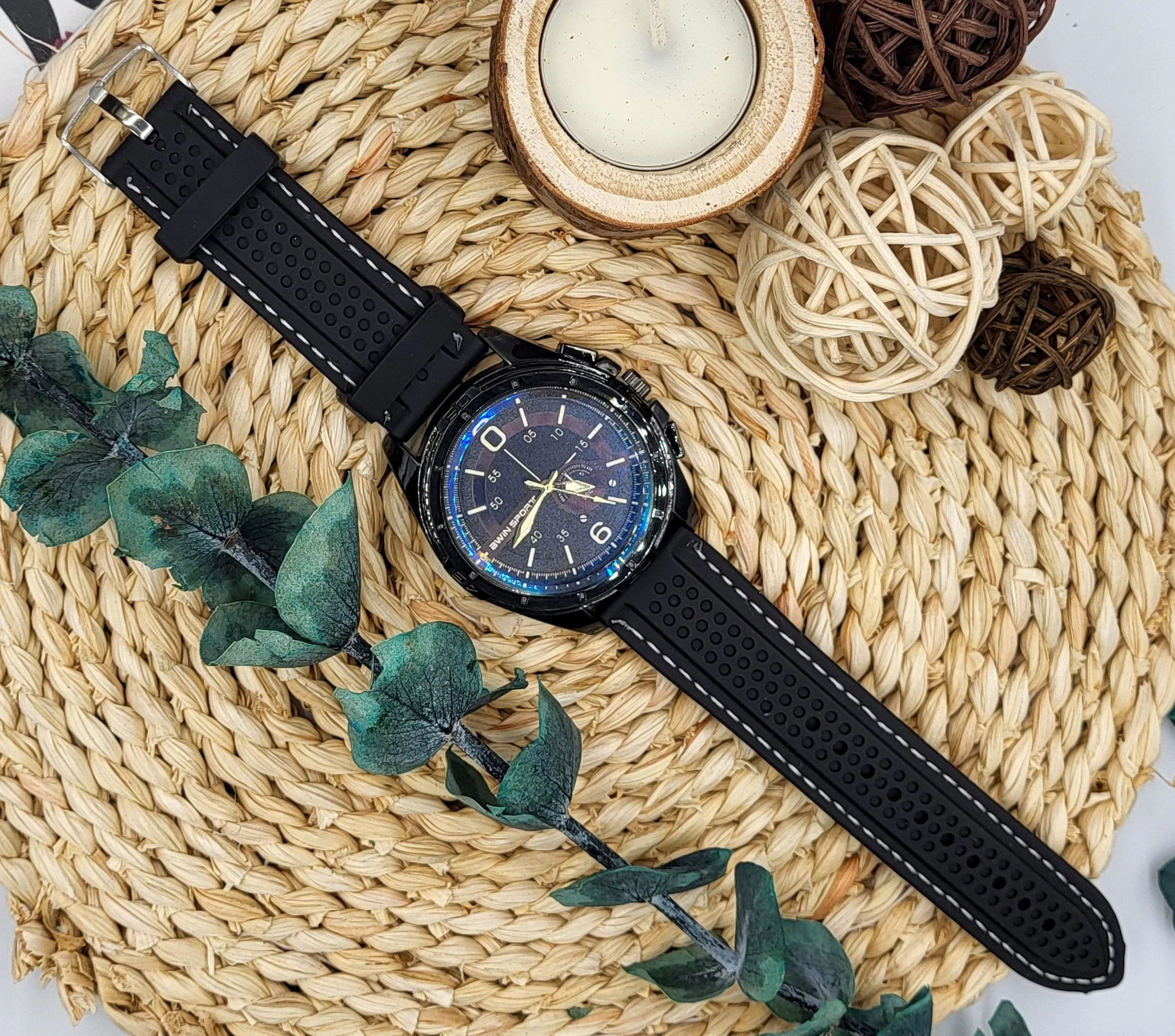 W3689 - Sporty Black Fashion Watch