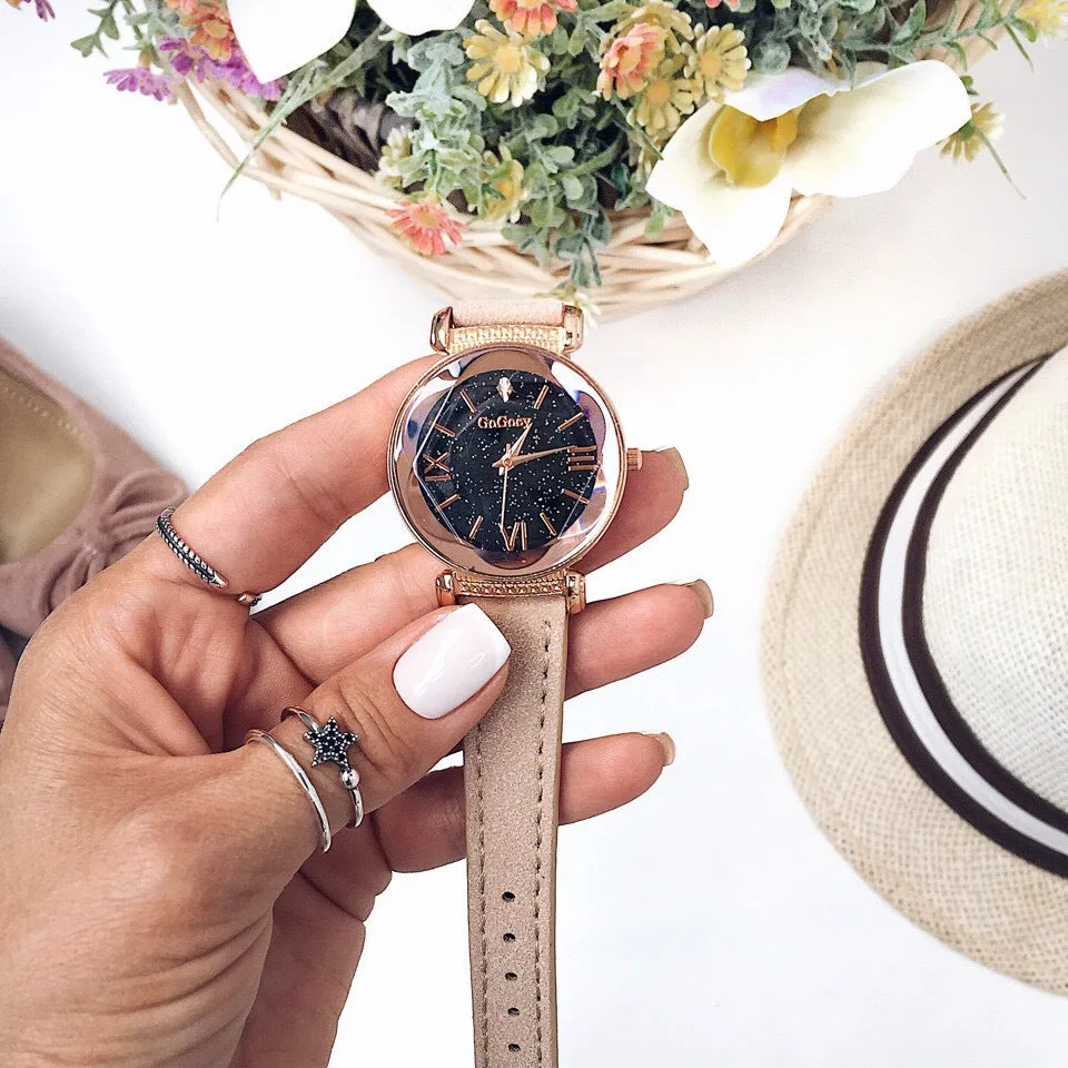 Women's elegant belt watch