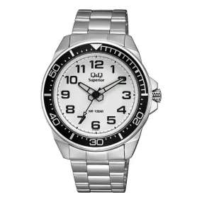 WW1479 Q&Q Superior Stainless Steel Chain Watch S374J204Y