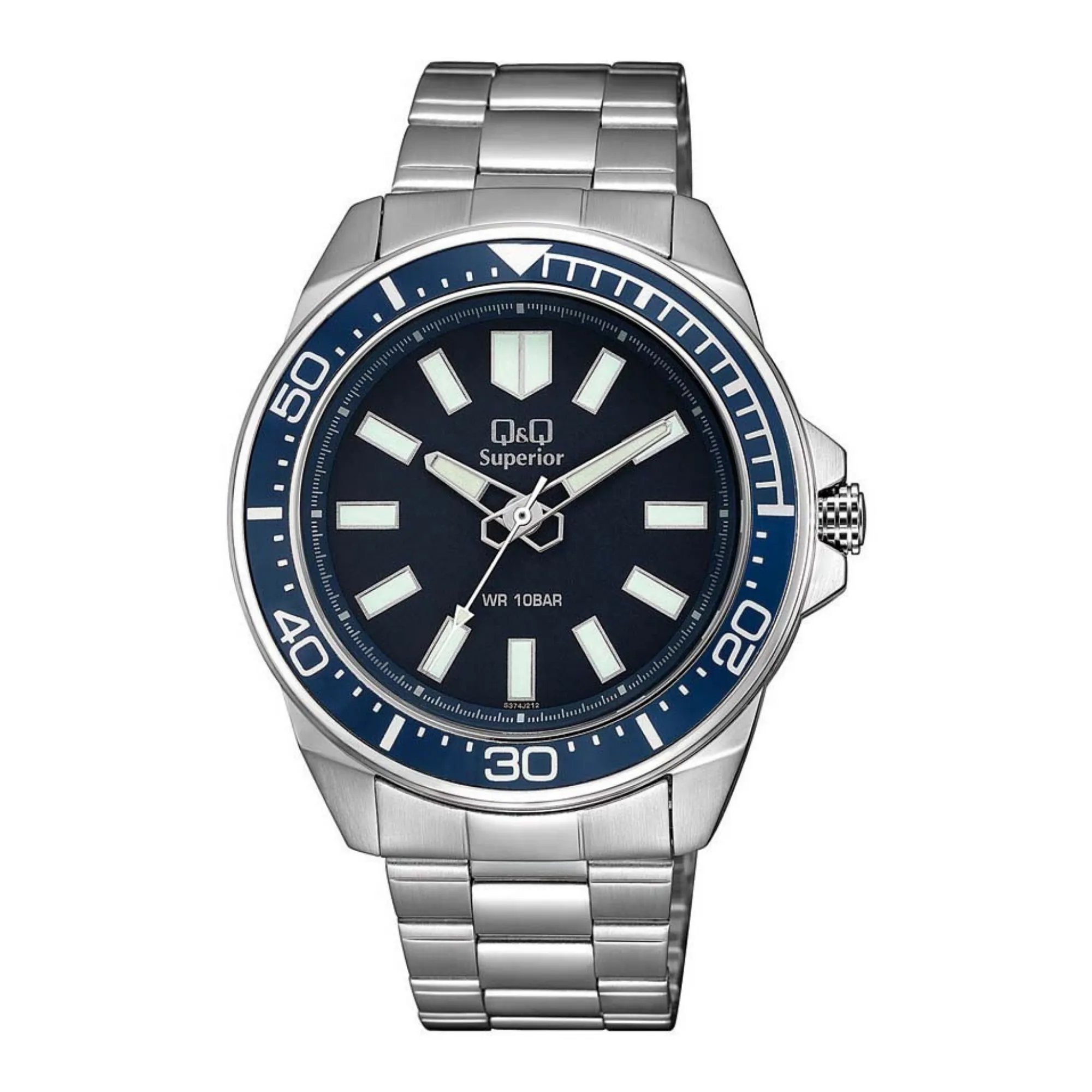 WW1481 Q&Q Superior Stainless Steel Chain Watch S374J212Y