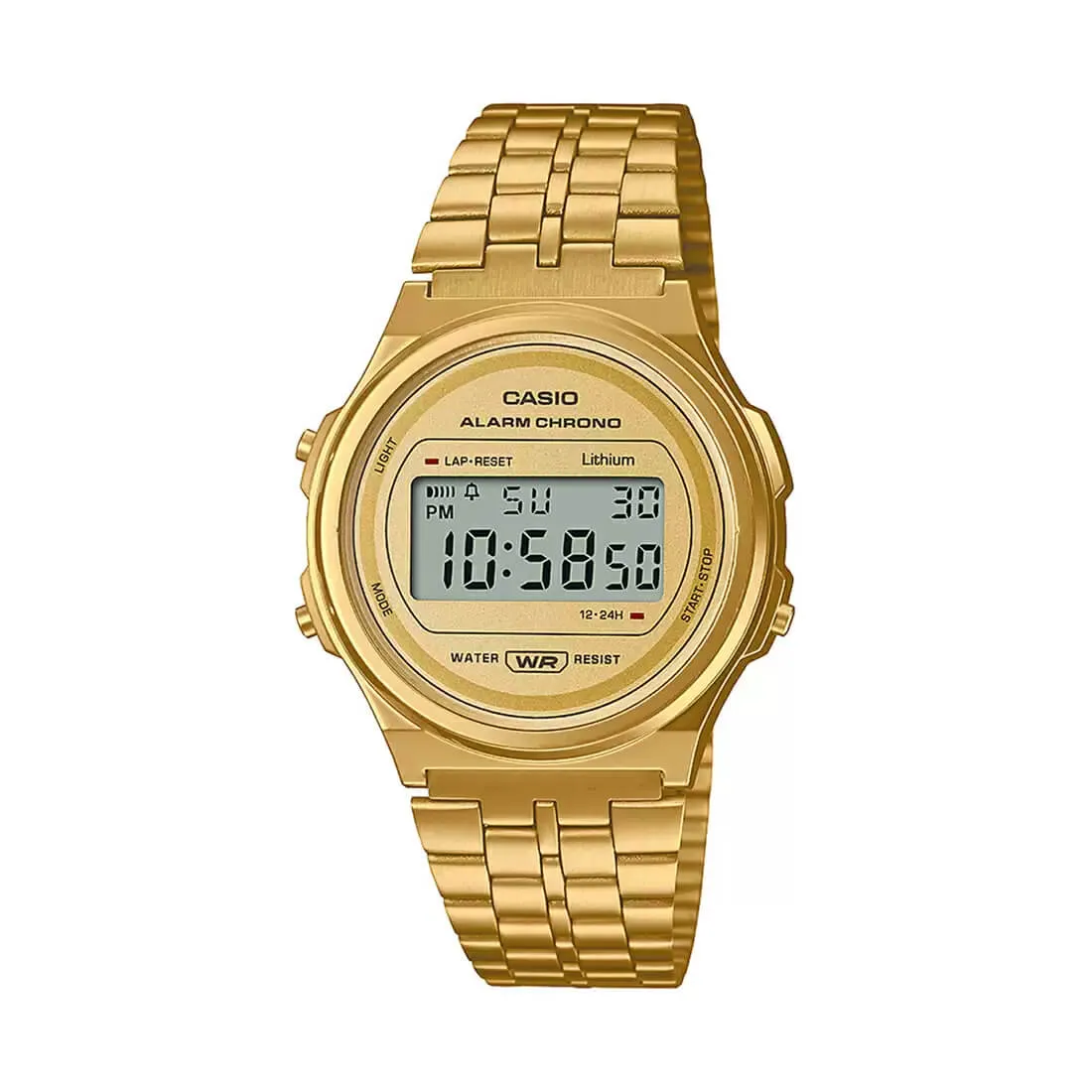 WW1534 Casio Vintage Digital Golden Chain Watch A171WEG-9ADF