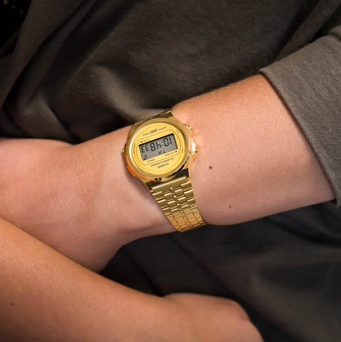 WW1534 Casio Vintage Digital Golden Chain Watch A171WEG-9ADF