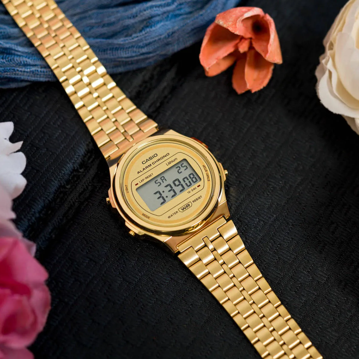 WW1534 Casio Vintage Digital Golden Chain Watch A171WEG-9ADF