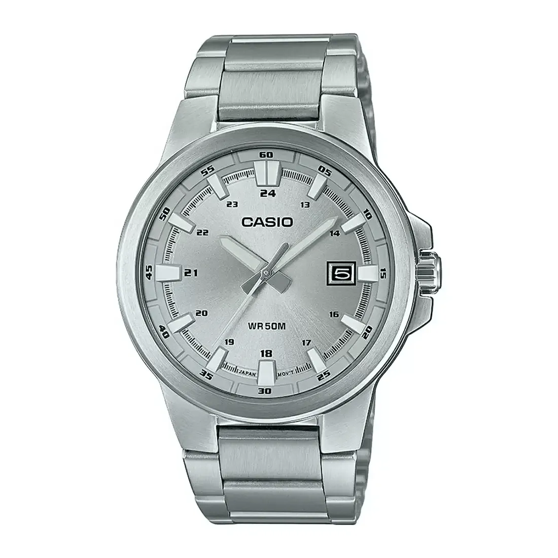 WW1808 Casio Enticer Date Stainless Steel Chain Watch MTP-E173D-7AVDF