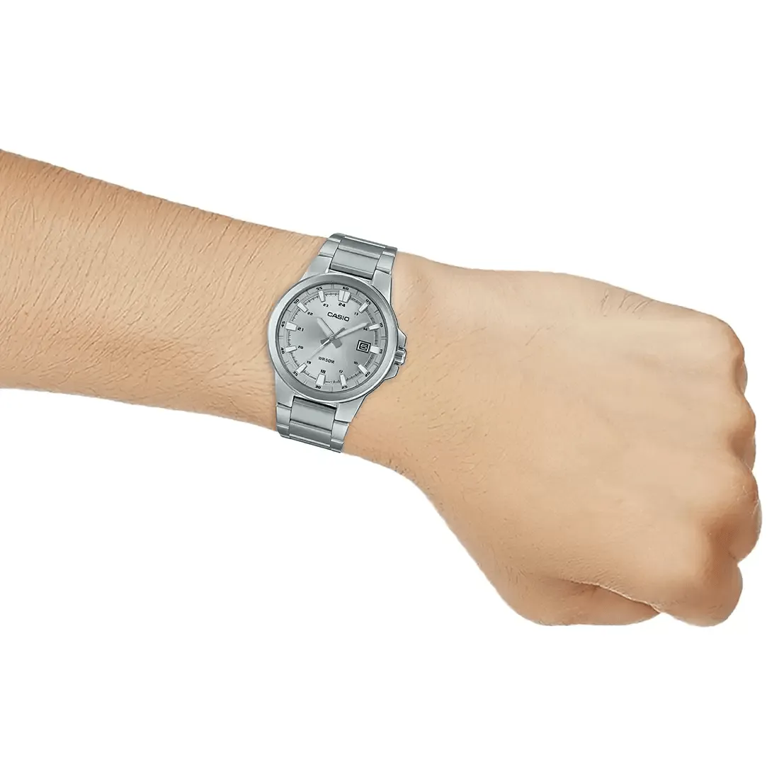 WW1808 Casio Enticer Date Stainless Steel Chain Watch MTP-E173D-7AVDF