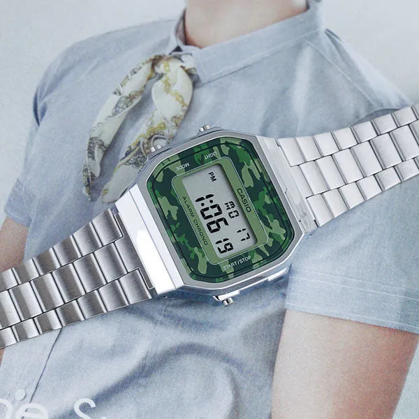 WW1879 Casio Vintage Illuminator Digital Silver Chain Watch A168WEC-3DF