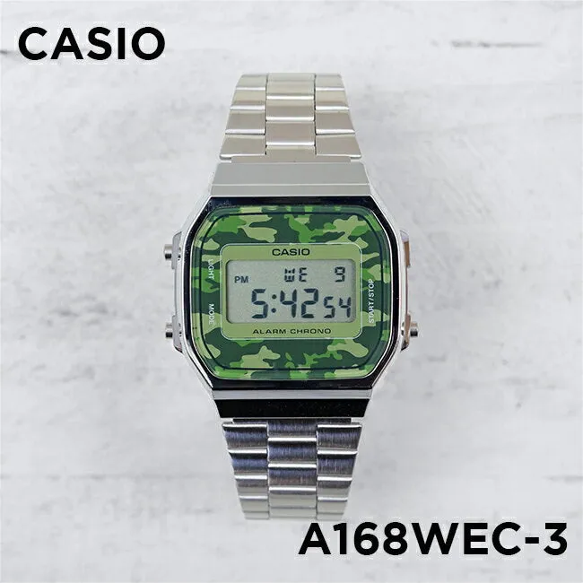 WW1879 Casio Vintage Illuminator Digital Silver Chain Watch A168WEC-3DF