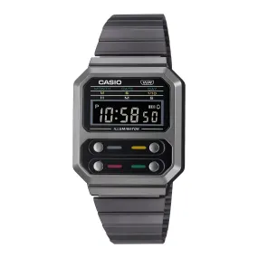 WW2086 Casio Vintage Digital Black Chain Watch A100WEGG-1ADF