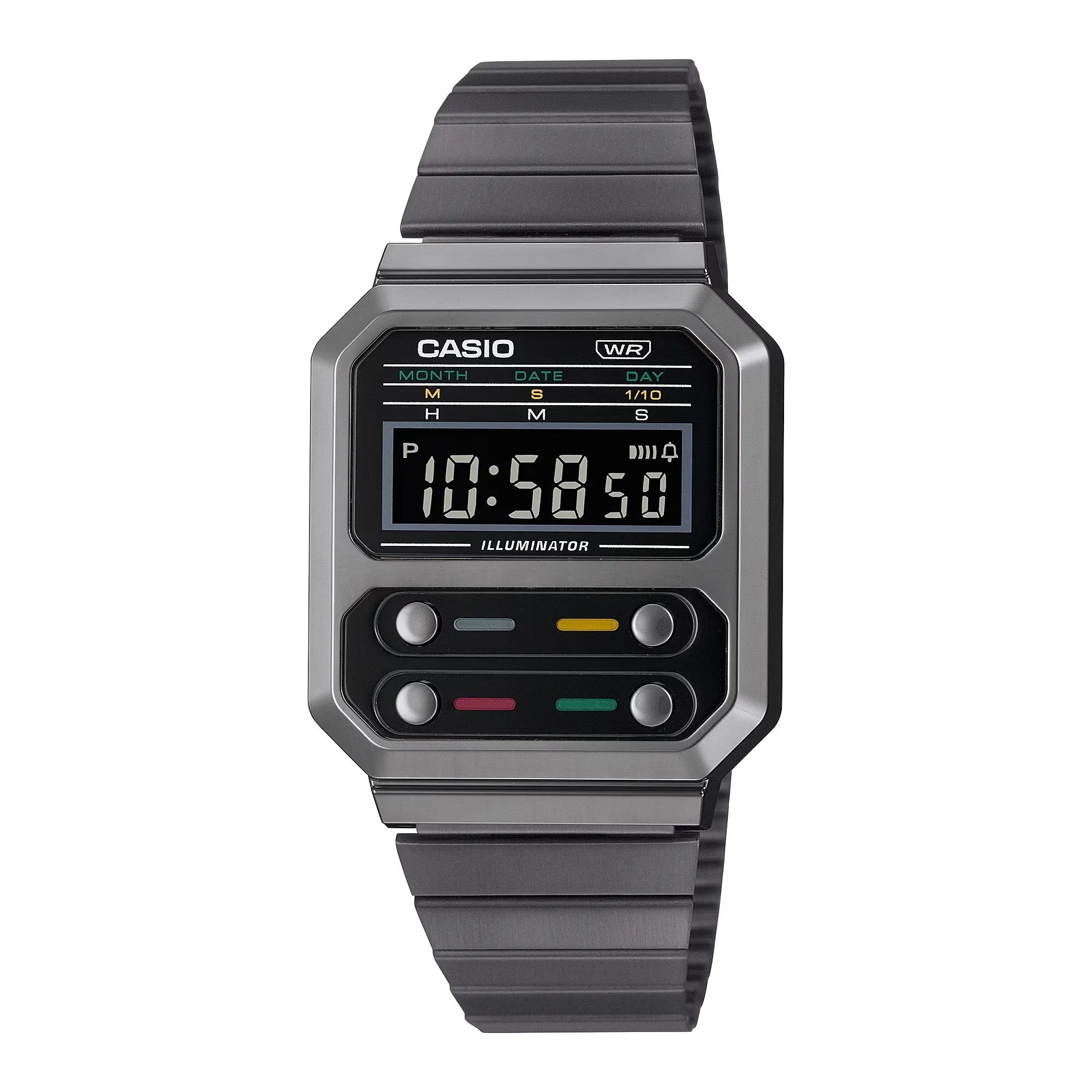 WW2086 Casio Vintage Digital Black Chain Watch A100WEGG-1ADF