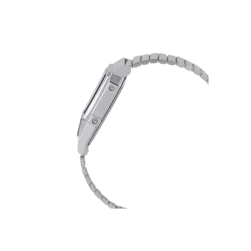 WW2091 Casio Vintage Dual Time Silver Chain Watch AQ-800EC-2ADF