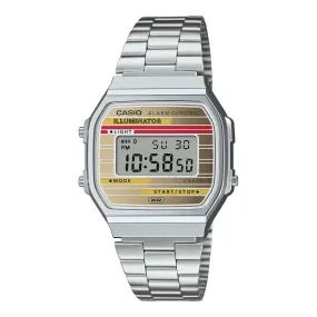 WW2871 Casio Vintage Illuminator Digital Chain Watch A168WEHA-9ADF