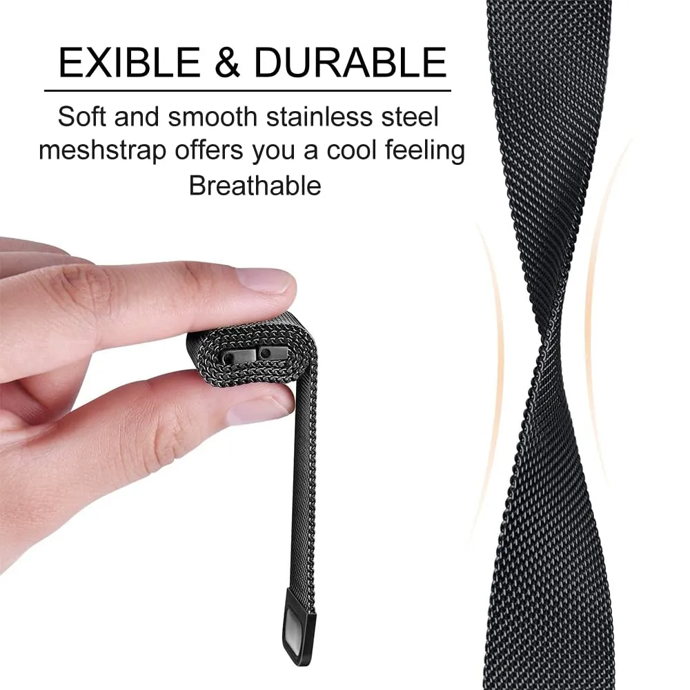 Xiaomi Mi Smart Band 8 Pro & Redmi Watch 4 , Milanese Loop Strap | Black